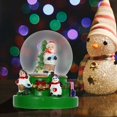 thumbnail image 2 of Bola de cristal de Navidad Estatuilla de bebé de nieve luminosa Bola de nieve Bola de cristal decorativa de Navidad de la suerte Adorno de escritorio con soporte de riendas para regalo de cu JFHHH pequeña, 2 of 5