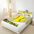 thumbnail image 5 of Feelyou Cartoon Softball Sports Twin Sheet Sets, Est Sleep Repeat Twin Fitted Sheet, Teens Kids Girls Teens Flat Sheet, Lightweight Room Decor, 3pcs, 5 of 8