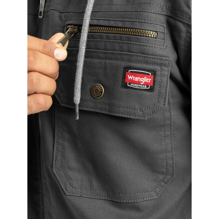 Wrangler Workwear Men's Quilted Lined Work Shirt Jacket with Wrangler Workwear Men's Quilted Lined Work Shirt Jacket with