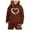 Brown, variant on Kids Kids Sweatsuit Set for Girls,2 Piece Long Sleeve Purple Hoodie and Active Jogger Pants Winter Clothes Boys Girls Jogger Set 4-5 Years Cute Boys Girls Clothing
