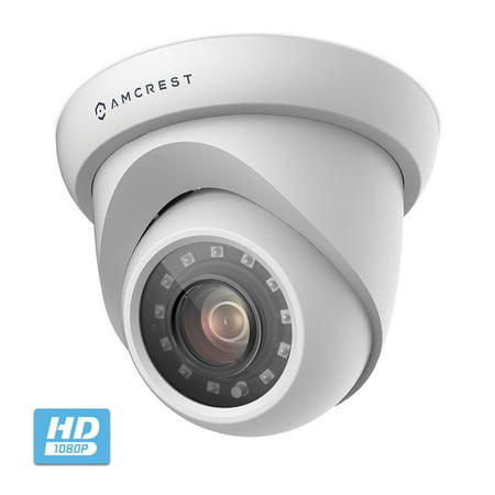 Amcrest UltraHD 2MP Outdoor Camera Dome Analog Security Camera Weatherproof 98ft IR Night Vision, 103° Wide Angle, Home Security, White