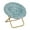 Dusty Aqua Faux Fur/Soft Gold Frame, variant on Flash Furniture Gwen 38" Oversize Adult Folding Faux Fur Saucer Moon Chair for Dorms, Aqua/Gold