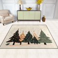 thumbnail image 2 of Yayeee Area Rugs for Living Room 5.2'x4' Non Slip Washable Bedroom Floor Carpet, Beige Christmas Trees, 2 of 5