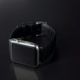 thumbnail image 3 of Watch Leather Band Strap, Genuine Premium Leather Band Compatible with Apple Watch (Pure Black, 42/44 mm), 3 of 8