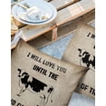thumbnail image 2 of Pack of 2 Outdoor Pillow Covers, Rustic Farm Cattle Waterproof Square Throw Pillowcase Cushion Decorative Pillow Covers for Couch Patio Tent, 18x18 in, 2 of 6