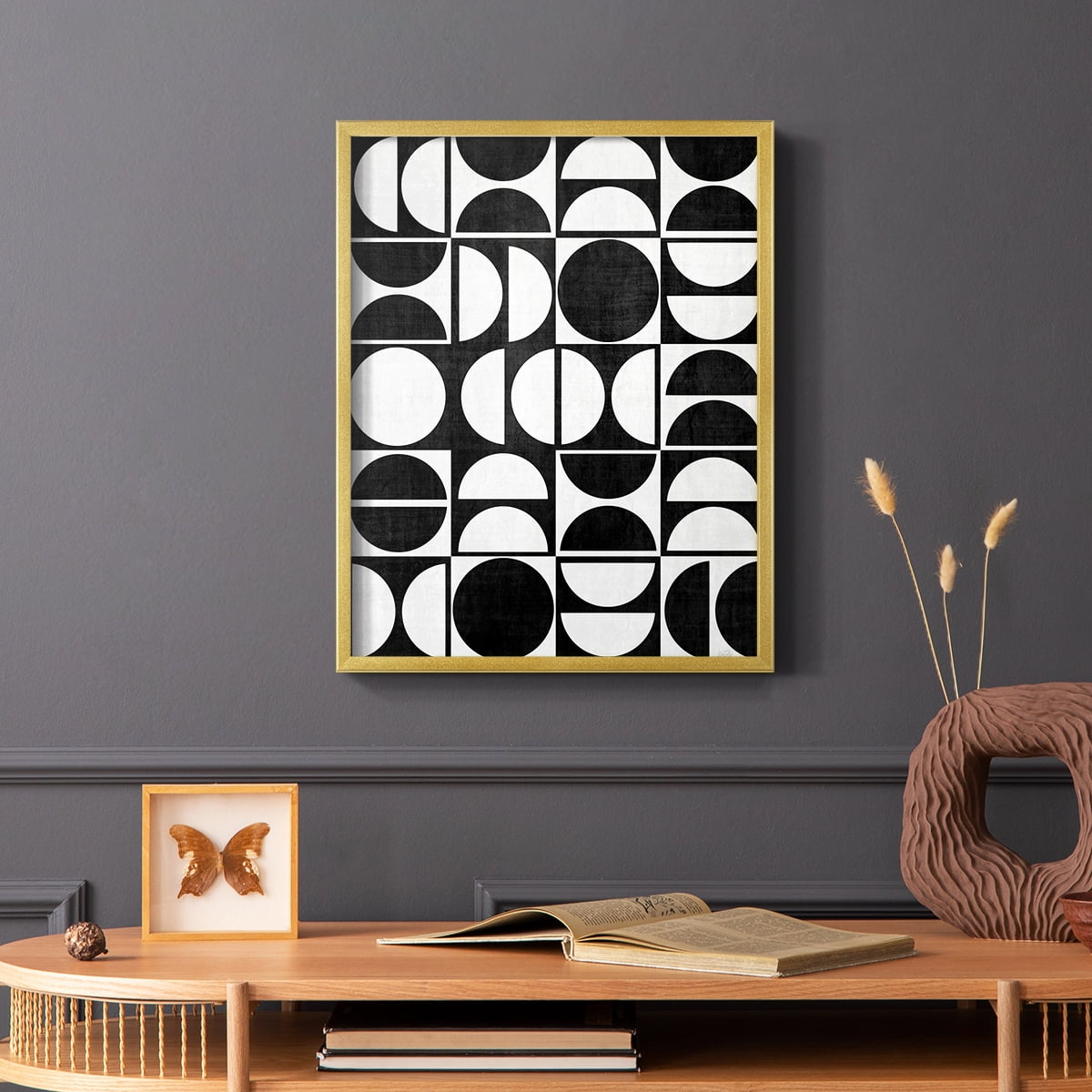 Modern Semis in Gold Solid Wood 8 x 10 Framed Print