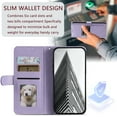 thumbnail image 4 of Classic Premium PU Leather Flip Case for iPhone 11, Wallet Case with Card Slots & Cash Pocket Kickstand Wrist Strap Full Body Protection Folio Case Cover for iPhone 11, Purple, 4 of 7