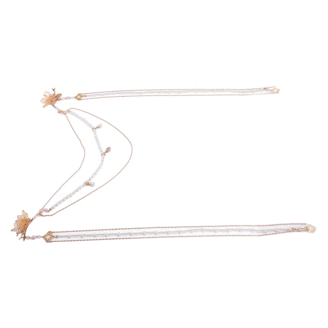 Clip De Pelo Largo De La Borla De La Flor De Las Perlas Artificiales Del Pelo Accesorio Innovador De Moda Del Pelo Para Las Mujeres