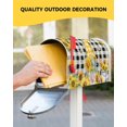 thumbnail image 5 of Sunflower Gnome Magnetic Mailbox Cover - Cute Farm Sunflower Bees Flowers Vintage Black Plaid Mailbox Covers Standard Size 21x18inch Polyester Mailbox Wraps Cover For Home Garden Outdoor Decoration, 5 of 6