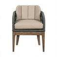 thumbnail image 3 of Orbit Outdoor Dining Chair in Eucalyptus Wood with Gray Rope and Taupe Cushions, 3 of 13