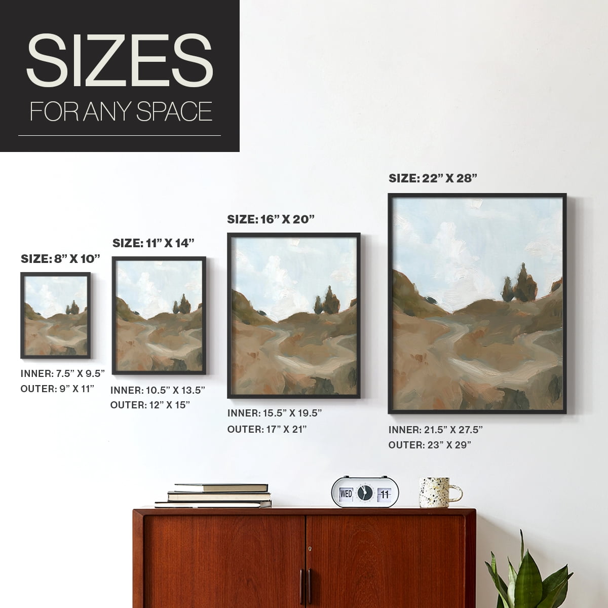West Fork Hiking Trail III Framed Print in Black Solid Wood 11 x 14 Framed Print