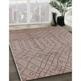 thumbnail image 3 of Ahgly Company Machine Washable Indoor Square Industrial Modern Dark Almond Brown Area Rugs, 5' Square, 3 of 7