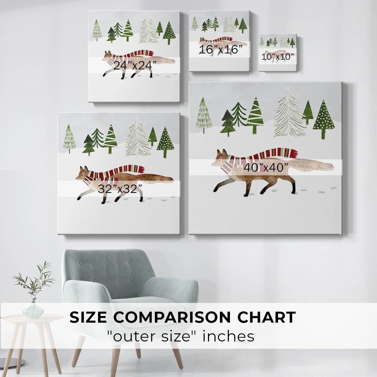 Woodland Christmas II- Gallery Wrapped Canvas