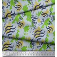 thumbnail image 2 of Soimoi Green Rayon Fabric Leopard & Wild Animal Skin Decor Fabric Printed BTY 42 Inch Wide, 2 of 3