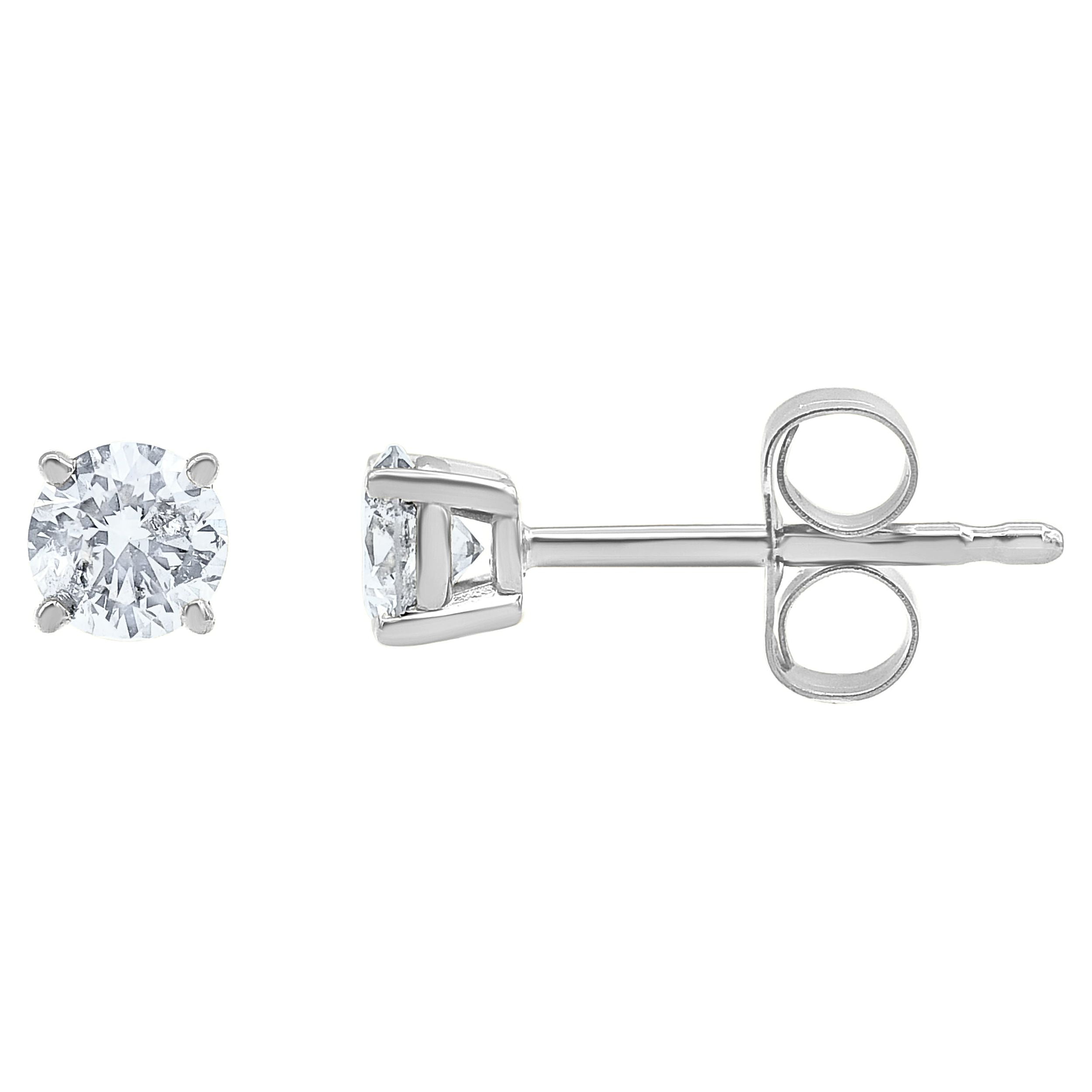 25 Carat Diamond Stud Earrings, SI2 14K White Gold – Fortunoff
