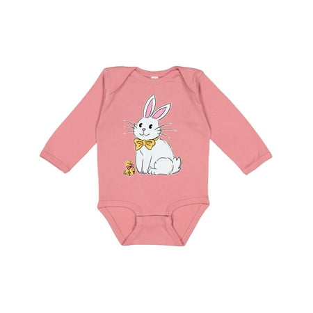 

Inktastic Easter Cute Bunny and Chick Gift Baby Boy or Baby Girl Long Sleeve Bodysuit