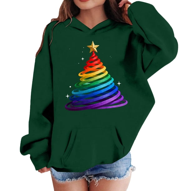 Sudadera con capucha para niñas y niños, sudadera de manga larga con cuello redondo y estampado de moda, jersey con bolsillo, sudadera de poliéster para niñas