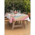 thumbnail image 3 of Outdoor Tablecloths with Umbrella Hole & Zipper, Pink Elephants Rectangle Tablecloth 52x70 Inch, Cute Rainbow Spring Floral Botanical Waterproof Table Cloth, Patio/Pool/Picnic Table Covers, 3 of 8