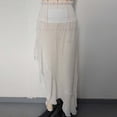 thumbnail image 4 of Swimsuit Cover Up for Women High Waisted Maxi Skirt Side Split Flowy Beach Sarong Smocked Waist Long Bathing Suit Coverups, 4 of 9