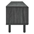thumbnail image 3 of Media TV Stand Console Table, Dark Grey Gray, Wood, Metal, Industrial Living Room Lounge Cafe Lobby Hospitality Restaurant, Modern Contemporary HB34574, 3 of 10
