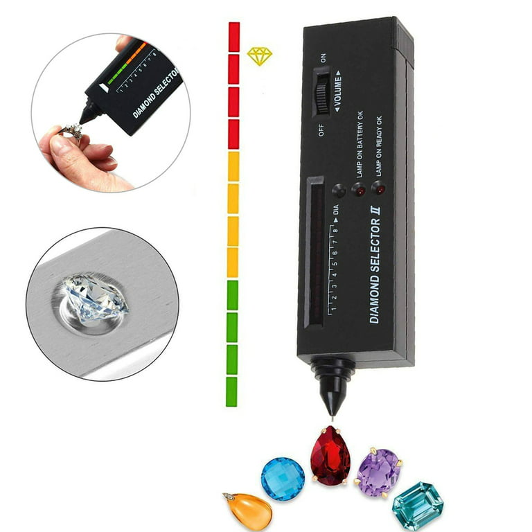 High Accuracy Professional 2pt Jewel Stone Combo Gem Jewelry Jeweler Tester Test Selection Tool Kit Selector Meter Device for Diamond Moissanite Metal