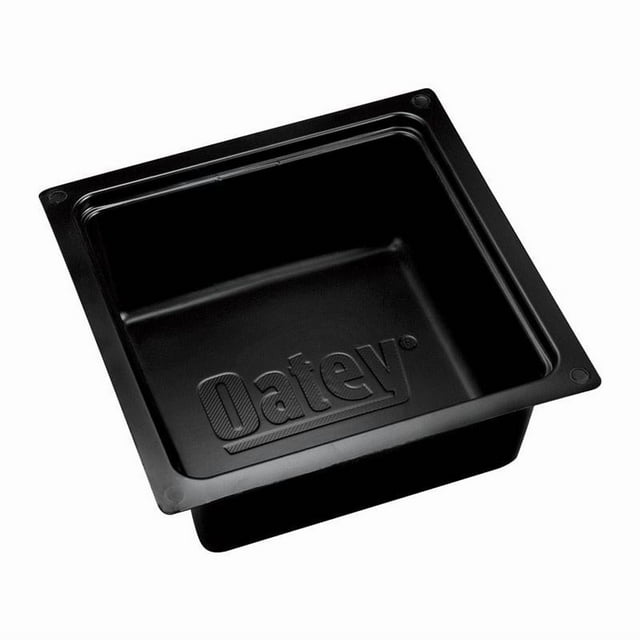 Caja para bañera Oatey de plástico negro, 16,5 x 33 x 33 cm