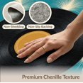 thumbnail image 6 of ODIKA 6'x9' Washable Area Rug Music Record Cd Vintage Disc Sound Wave Motif Round Retro Vinyl Refined for Queen Size Bedroom, Under Bed, Master Suite, Easy Care, Non-Shedding, 6 of 7