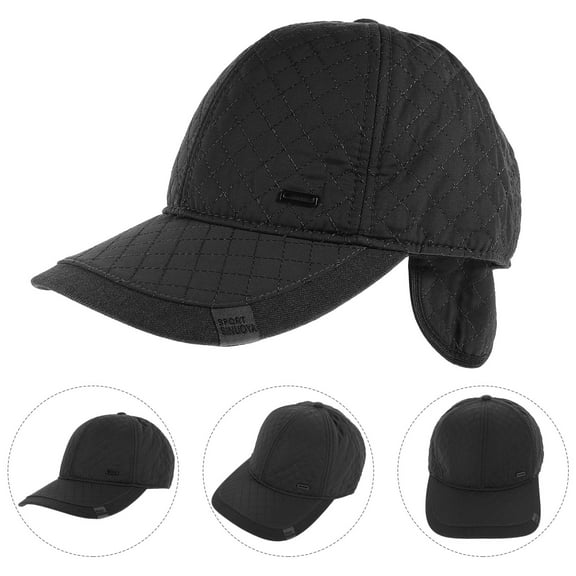 HOOWIFFY Practical Warm Hat Baseball Sun Block Hat Grey 1Set for Outdoor Travel