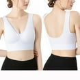 thumbnail image 7 of Elainilye Fashion No Wire Bras For Women Lace Yoga Sports Bra Sleep Bra Full Coverage Bra Wirefree Seamless Sports Underwear,White, 7 of 7