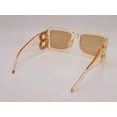 thumbnail image 5 of Fashion Big Rectangle Unisex Luxury Sunglasses Vintage Punk Oversized Gold Tea, 5 of 7