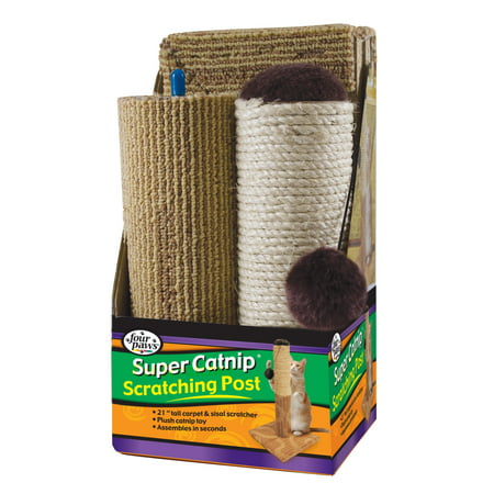 Four Paws Super Catnip Carpet and Sisal Cat Scratching Post 21 Inches