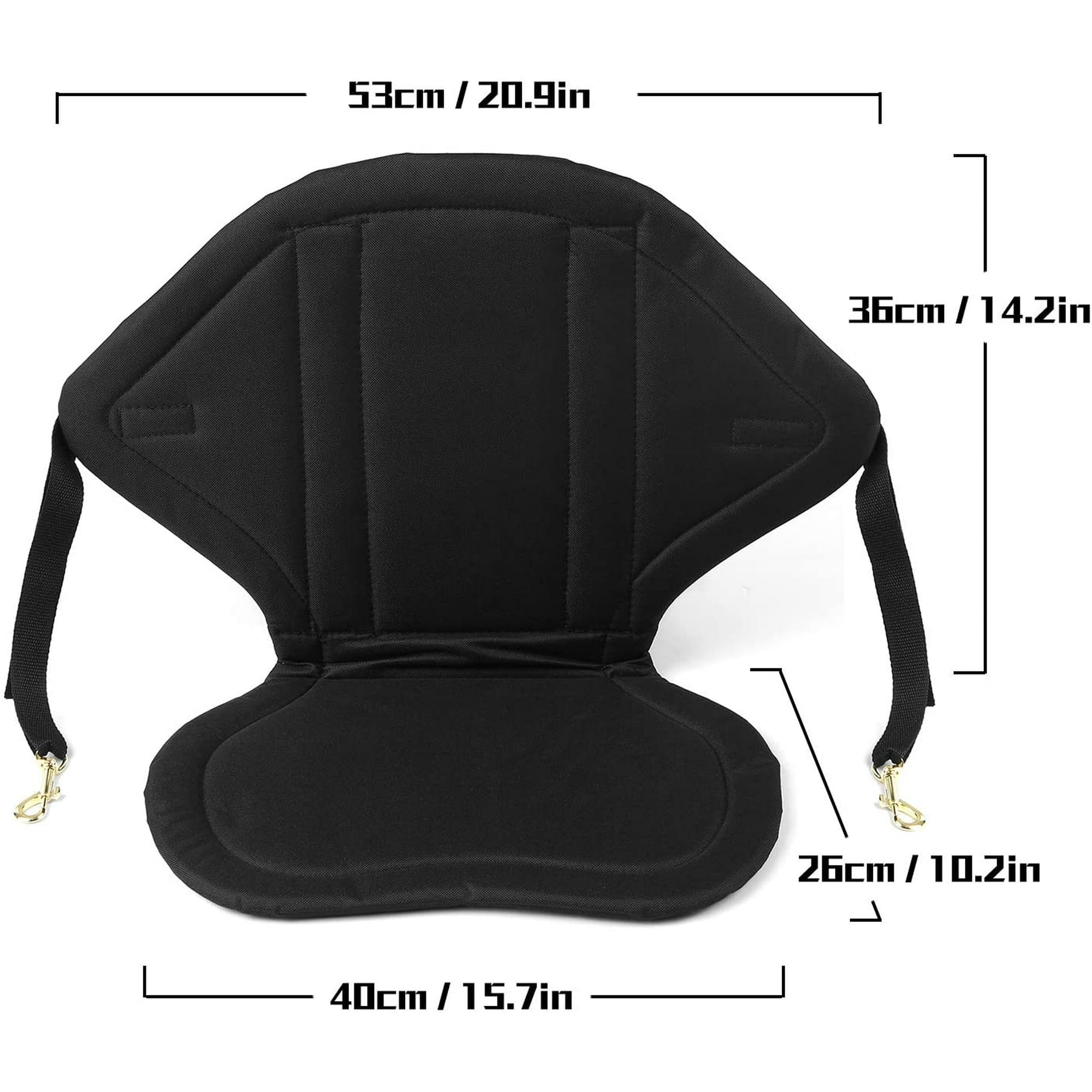 Cushioned Seat, Kids High Back Kayak Seat with Back Support, Universal Fit, Black