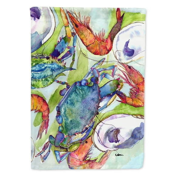 Carolines Treasures 8547-FLAG-PARENT Fish Dolphin Mahi Mahi Flag  multicolor