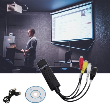 USB 2.0 Video Capture Card, RCA to USB Converter for VHS to Digital, Audio Video Grabber for Windows and PC