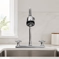 thumbnail image 5 of RV Kitchen Faucet 8 Inch Widespread Metallic Camper Sink Faucet, 360° Flexible Gooseneck Swivel Sprayer Head with 2 Water Flow Modes for Campers Motorhome Mobile Home, Chrome, 5 of 8