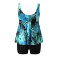 thumbnail image 4 of Tankini Bathing Suits For Women Floral Swim Suits  Women Two Piece Tummy Control Swimsuits Tankini Tops With Boyshorts, 4 of 7