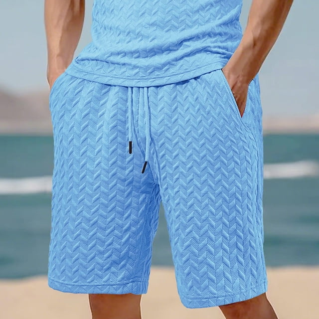 pstuiky Pantalones cortos casuales para hombre, Pantalones cortos casuales de color liso para hombre, con bolsillos y cintura con cordones Pantalones cortos de baloncesto
