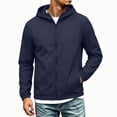 thumbnail image 6 of Men's Jackets Hooded Zip Up Casual Lightweight Windbreaker Jacket with Pockets Spring Fall Fashion Clothes, 6 of 9