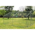 thumbnail image 4 of Walsport 10x10ft Metal Large Chicken Coop, Walk-in Poultry Cage Run for Hen Rabbit Dog, 4 of 8
