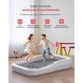 thumbnail image 3 of Cama de viaje para niños pequeños QPAU inflable con tienda de campaña y bomba eléctrica, 3 of 7