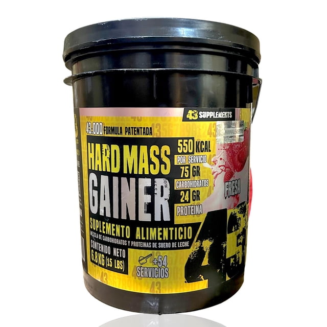 Ganador Hard Mass Gainer Fresa 15 lbs 43 Supplements 43 Supplements 43SUPGANADORFRESA