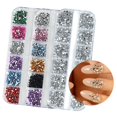 thumbnail image 2 of 3000 Uds. Caja de diamantes de imitación de cristal con parte posterior plana para decoración de uñas, diamantes deslumbrantes de 1,5mm y 2,0mm, punta de manicura Strass, decoración 3D Tan Jianjun unisex, 2 of 2
