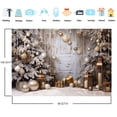 thumbnail image 5 of Bonvvie Christmas Photography Backdrop Xmas Fireplace White Christmas Tree Gifts Pine Trees Family Party Studio Photo Background, 5 of 5