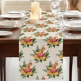thumbnail image 3 of Watermelon 108 Inch Table Runner, Summer Lemon Tea Retro Tropical Palm Leaves Farmhouse Dresser Scarf Cotton & Linen Tablerunner for Dining/Kitchen Island/Holiday Party Décor 13" x 108", 3 of 9