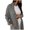 Gray, variant on Vedolay Womens Suit Jackets Womens Distresse Oversized Stretch Button Up Cropped Casual Jacket,Beige One Size