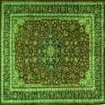 thumbnail image 1 of Ahgly Company Indoor Square Medallion Green Traditional Area Rugs, 8' Square, 1 of 1
