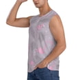 thumbnail image 3 of Bingfone Pink Flamingo Pattern Men's Tank Tops Workout Sleeveless Tee Shirts Running Beach Tanks for Men-X-Large, 3 of 8