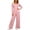 Pink, variant on Edvintorg Rompers for Women One Piece Square Neck Long Sleeve Loose Casual Jumpsuit with Wide Leg Pant Trendy Womens Clothes S-2XL Dark Gray