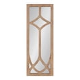 thumbnail image 3 of Kate and Laurel Pierette Windowpane Mirror, 16 x 42, Natural Wood, Tall Framed Cathedral Arched Wooden Overlay Mirror, 3 of 8