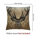 thumbnail image 4 of Acheng  Throw Pillow Cover Stag Deer Antler Moose Elk Horn African Safari Wild Exotic Nature Decor Lumbar Pillow Case Cushion for Sofa Couch Bed  ,Set of 2 White 24x24in, 4 of 7